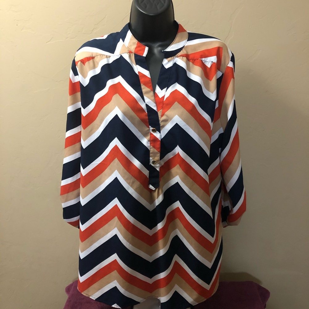 Tacera ladies striped blouse
